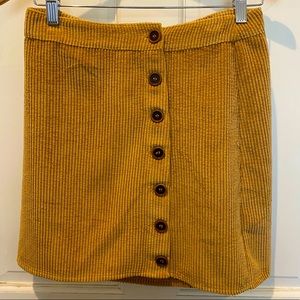 Impeccable Pig Mustard light weight corduroy skirt